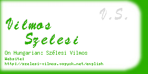 vilmos szelesi business card